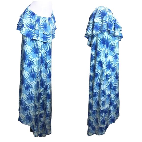 Vineyard Vines Electric Palm One Shoulder Maxi 2 - Picture 2 of 5